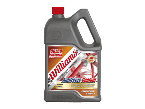 WILLIAMS AUTOMOTIVE COOLANT ANTIFREEZE 50/50 RED FORMULA