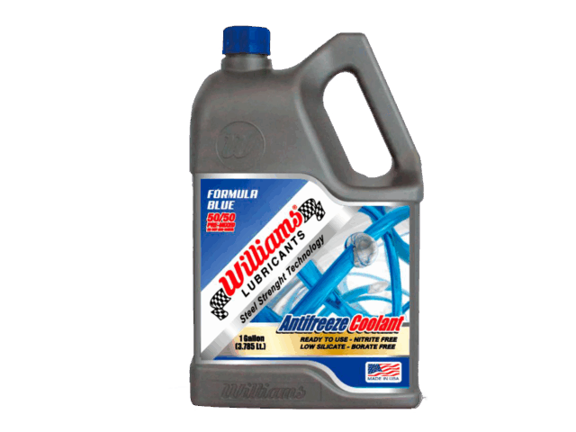 WILLIAMS AUTOMOTIVE COOLANT ANTIFREEZE 50-50 FORMULA BLUE